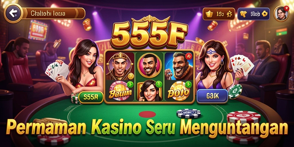 Gameplay seru 555F dengan suasana Kasino yang menakjubkan.