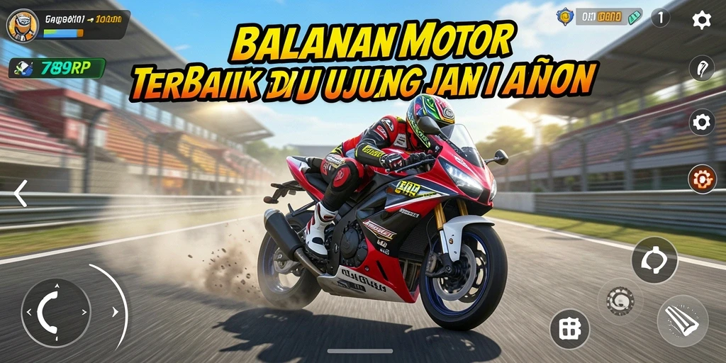 Gameplay seru 789RP dengan balapan motor yang mendebarkan.