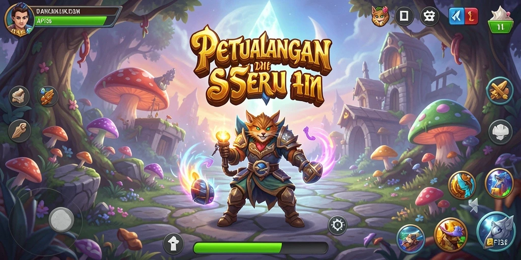 Menampilkan momen mendebarkan dalam gameplay petualangan API36.