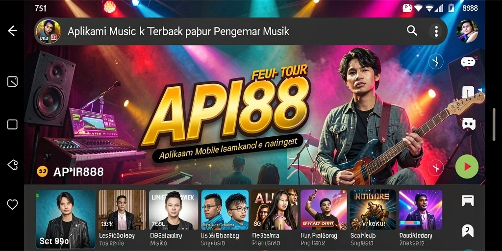 Tampilan gameplay API88 dengan berbagai tantangan musik.