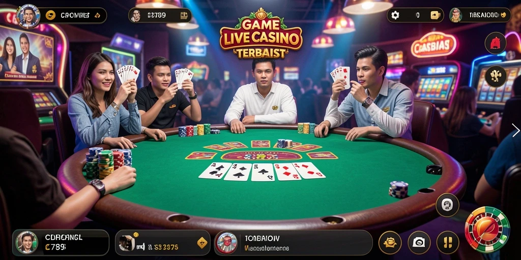 Tampilan menarik dari gameplay Live Casino di C789.