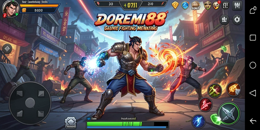 Menampilkan pertarungan epik dalam DOREMI88 dengan karakter-karakter unik.