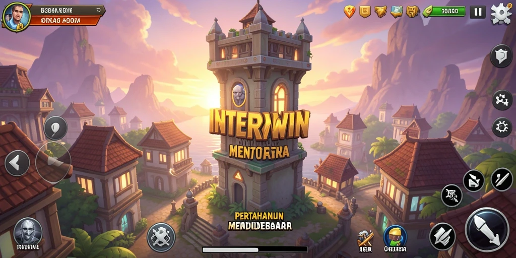 Tampilan gameplay INTERWIN yang menarik dalam mode Tower Defense.
