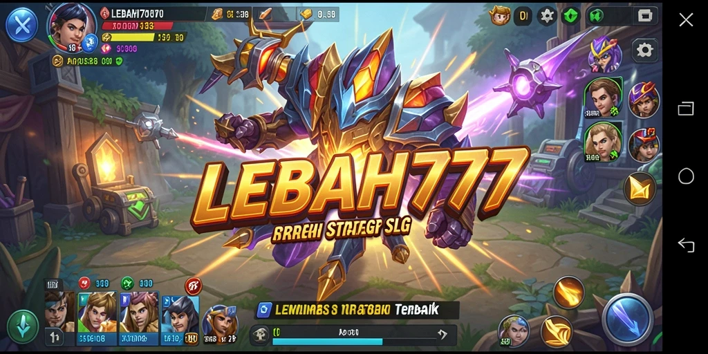 Tampilan menarik dari gameplay SLG di LEBAH777 dengan pertempuran yang seru.