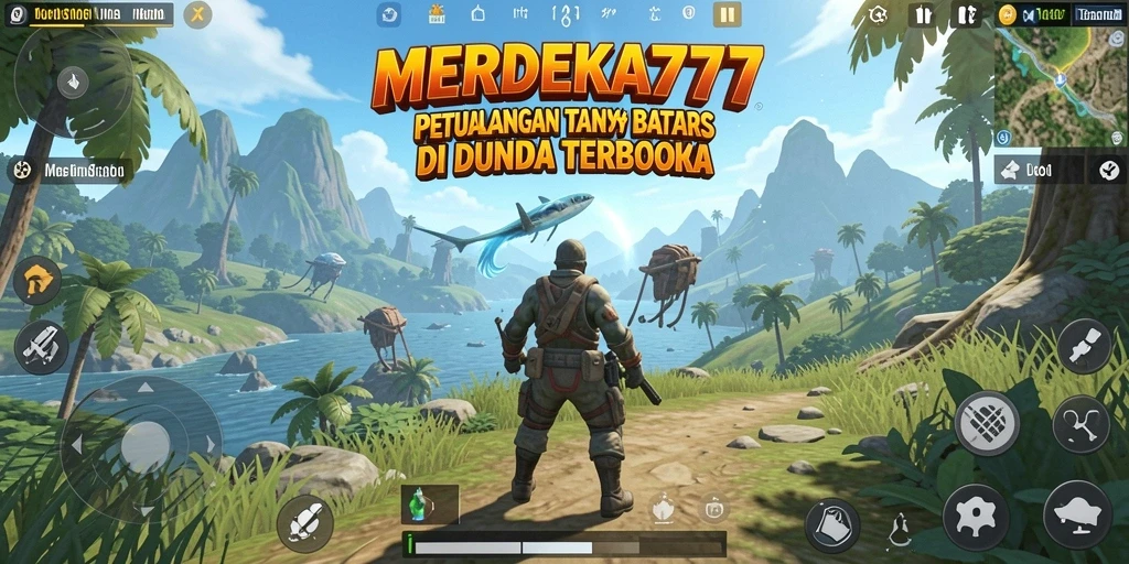 Tangkapan layar gameplay <strong>MERDEKA777</strong> yang menampilkan dunia terbuka yang luas dan interaktif.
