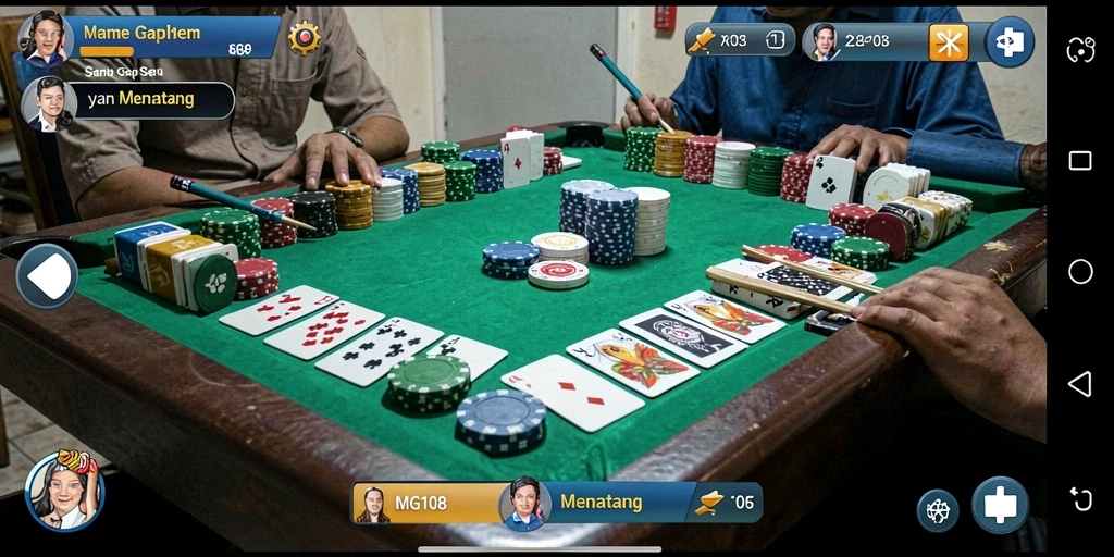 Gameplay MG108 yang menarik dan menantang dalam Gaple.