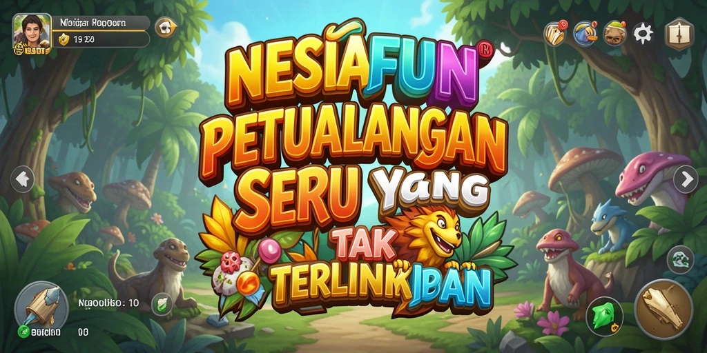 Tampilan gameplay NESIAFUN yang mencakup petualangan seru dan tantangan menarik.
