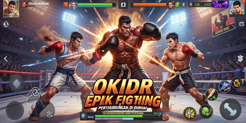 Gameplay seru dan mendebarkan dalam OKIDR dengan pertarungan epic.