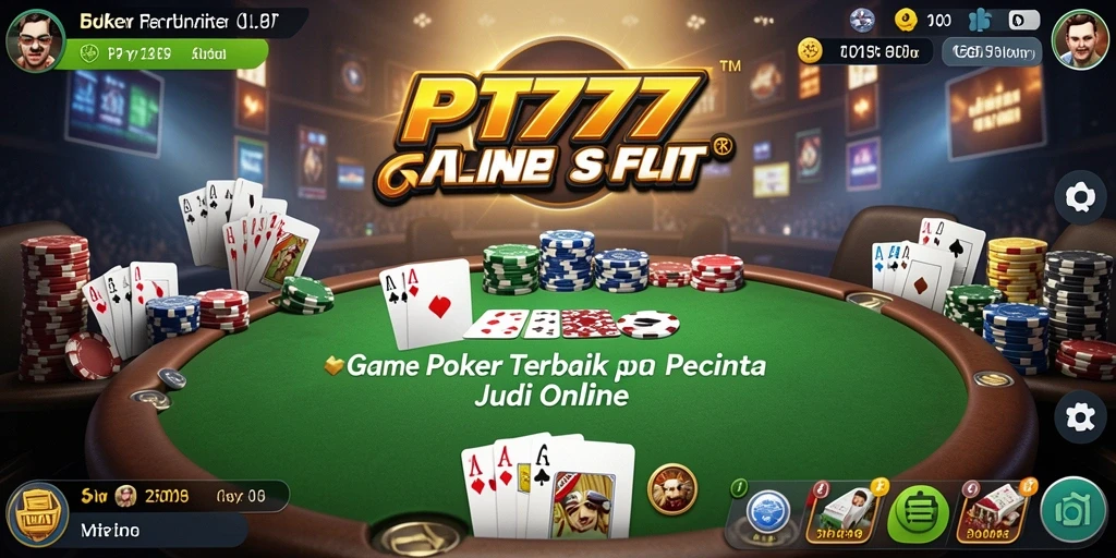 Gameplay PT777 menunjukkan aksi seru permainan Poker.