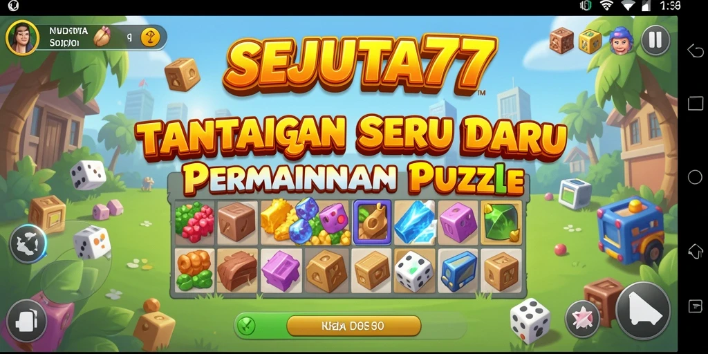 Screenshot gameplay SEJUTA77 dengan tantangan puzzle yang menakjubkan.